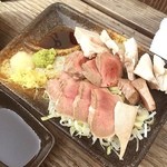 Shimonyanampachi - 豚ホルモンの３種冷製‼️
      タン、ハツ、カシラ脂どれも美味い(^_^)