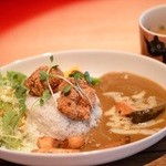 モカカフェ - 唐揚げとあぶりチーズのカレー♪