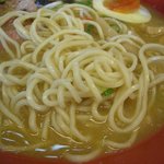 麺屋ジョニ－ - 真空チャーシュー味噌カレー麺（麺はこんな感じ）