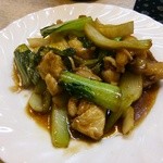 ゆたか - 地鶏とチンゲン菜のオイスターソース炒め