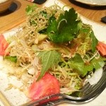 酒膳 蔵四季 - じゃこの香味サラダネギ油掛け