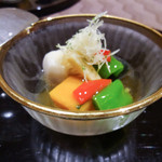 北新地 湯木 - 2015.5 冷製炊き合わせ