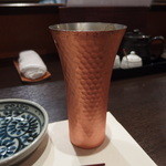 天ぷら　酒菜　醍醐 - ハイボールは銅製のタンブラーで