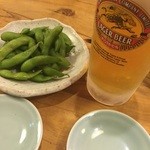 餃子の丸満 - ビールは麒麟