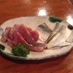 小笹寿し - カツオとコハダ、お刺身