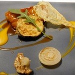 Vel  ROsier - 雪姫ポーク　山ざしの酢豚、南瓜のピュレと茄子