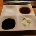 串娘 - ４種類の串揚げつけダレ（１種塩）
