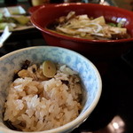 玉貴 - 筍ご飯＆茸汁