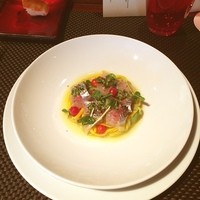ラトリエ ドゥ ジョエル・ロブション - 真鯵とパプリカのパスタ風マリネ。