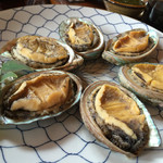 魚山人 - アワビの味噌焼き