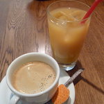 Torattoria Morita - オレンジアイスティとコーヒー
