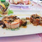 Al fornello da Ricci - カルドンチェッロ茸を詰めた野うさぎと、新物オリーブオイルを使った、野菜のピンツィモニオ