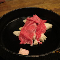 米澤牛DINING べこや - 調理中１