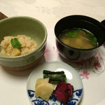 山木館 - 2015/5/☆  〆のご飯〜〜お味噌汁、お新香〜〜