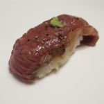 Uemura Be-Su - 白老牛ステーキ寿しのアップ