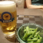 Lunch＆Beer SUN  - 一番搾り大ジョッキと枝豆