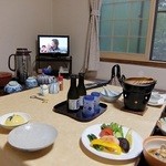 新見温泉ホテル - 食事は別室で