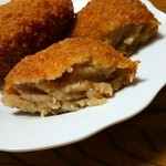 牛正精肉店 - 中にもしっかり味がついてます