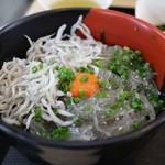 大洗町漁協　かあちゃんの店 - しらす２色丼