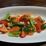 ヌッフ デュ パプ - 八幡平サーモンのマリネ