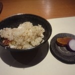 こふく - 鯛のアラと桜海老出汁のご飯。