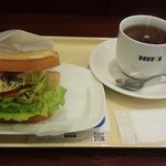 DOUTOR COFFEE - 朝カフェ・セットA　ハムタマゴサラダ 390円
