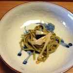 しのはら - 茶そば雲丹和え 鮑とキャビア