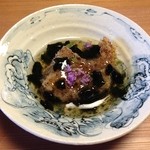 しのはら - 揚げたフカヒレ 江戸前の海苔餡掛け