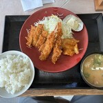 かつや - 料理写真:海老・チキンカツ・からあげ定食