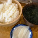 ジンギスカン白樺 - ご飯　味噌汁