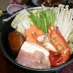 民宿まぐさ - お鍋♪ちっちゃい伊勢えび