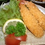 民宿まぐさ - 海老フライ♪今回も立派