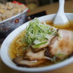 こく一番 ラーメン みどりや - チャーハンセットラーメン