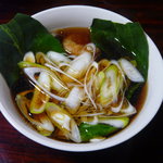 なべ駒 - たこ坊主　明石焼きの（関東あったかい蕎麦かけ汁）バージョン