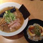 仙臺 自家製麺 こいけ屋 - 姫鶏と茄子の冷やしラーメン2015年6月2日