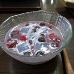 蕎麦の里 びばいろ - 冷やし蕎麦ぜんざい、320円。夏季限定。