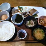 伊右衛門サロン - IYEMONの朝ごはん（＋薩摩赤玉の玉子・海苔・醤油）