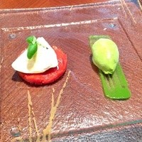 ラ・ロカンダ ザ・リッツ・カールトン京都 - カプレーゼ＆バジルのアイスクリーム
