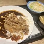 松屋 - 料理写真:カシミールカレーぎゅう サラダ