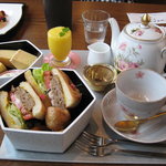 桜珈琲 鳳本店 - ハンバーグサンドです。美味かったですよ＼(^○^)／