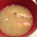 Kanda Edokko Zushi - 海老とイワノリの味噌汁