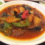 熊猫飯店 - 四川風牛肉と野菜炒めアップ