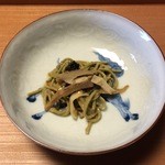 しのはら - 茶そば雲丹和え 鮑とキャビア