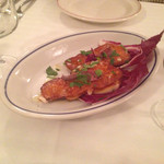 トラットリア ダル・ビルバンテ・ジョコンド - スカモルツァチーズの鉄板焼き　アンチョビのせ