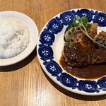 つばめグリル - 料理写真:ライス(大)と豚ロースステーキ