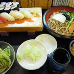 ゆう - ランチ 冷たいそばと寿司