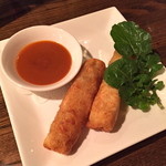 Bistro 酒場 ルポ - ジャガイモとエビの春巻き仕立てアメリケーヌソース。