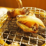 トリ貝を炙って