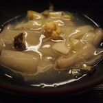 京料理かねき - ずいきと鮑の吉野葛煮