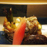 京料理かねき - 太刀魚のアスパラ巻焼き